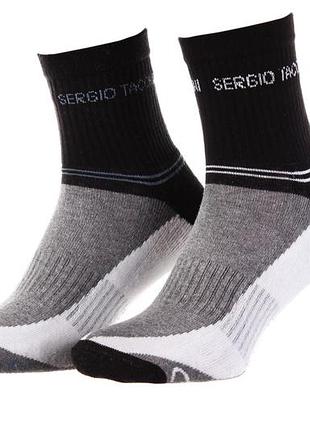 Шкарпетки sergio tacchini 3-pack чорний, сірий, білий унісекс 36-40