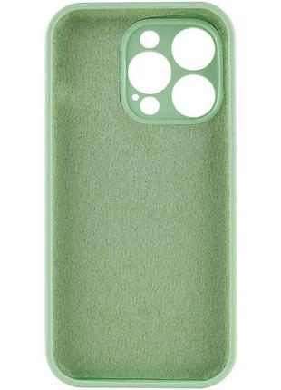 Чехол silk full camera protective (aa) no logo для apple iphone 13 pro (6.1") зеленый / pistachio 4