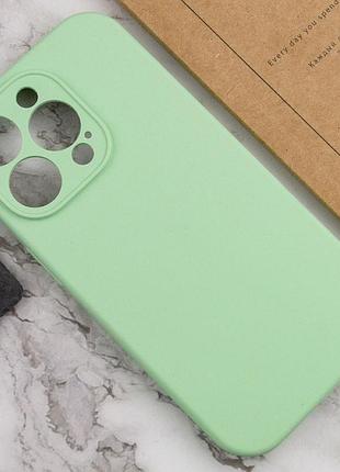 Чехол silk full camera protective (aa) no logo для apple iphone 13 pro (6.1") зеленый / pistachio 5