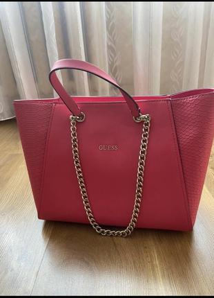 Кожаная сумка guess1 фото