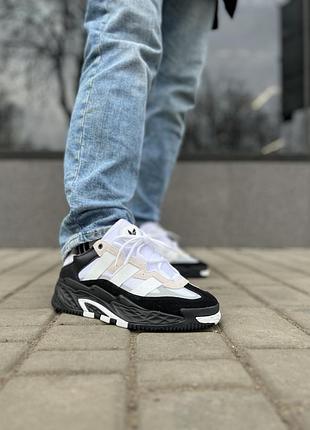 Мужские кроссовки адидас найтбал adidas niteball black/white 43 45