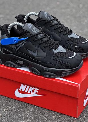 Мужские кроссовки найк nike black черный 40