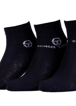 Шкарпетки sergio tacchini 3-pack чорний унісекс 36-41