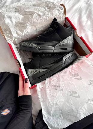 Женские кроссовки найк аир джордан nike air jordan 3 black cat 37