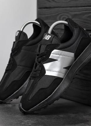 Мужские кроссовки нью беланс new balance 327 black чёрный 40