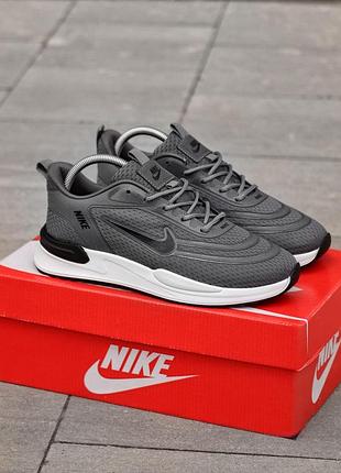 Мужские кроссовки найк nike grey white серый белый 40 42