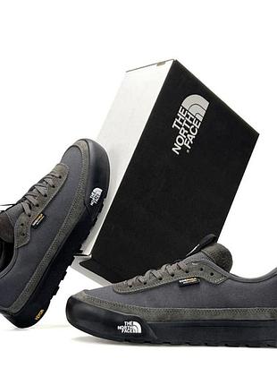 Мужские кроссовки the north face clyffe trainers cordura серые хаки повседневные кеды зе норт фейс демисезонные текстильные весна 42