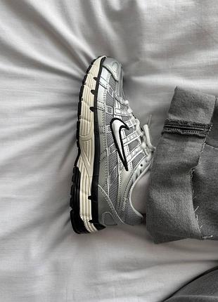Женские кроссовки найк стильные красивые nike p-6000 silver metallic 37