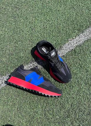 Чоловічі кросівки молодіжні нью баланс new balance 327 black /red 41