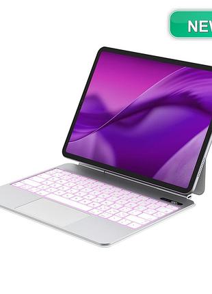 Клавиатура magic keyboard bettdow белая qwertz для ipad air 7 13"/air 6 13" (m3/m2) магнитная алюминиевая