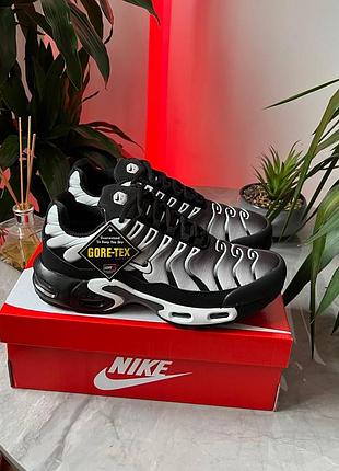 Зимние мужские кроссовки найк аир макс водонепроницаемые nike air max tn plus white black 43 45