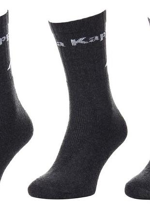 Носки kappa socks logo saboya 3pack темно-серый унисекс 43-46