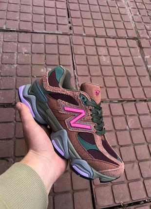 Женские кроссовки нью баланс стильные new balance 9060 burgundy pink 37 36