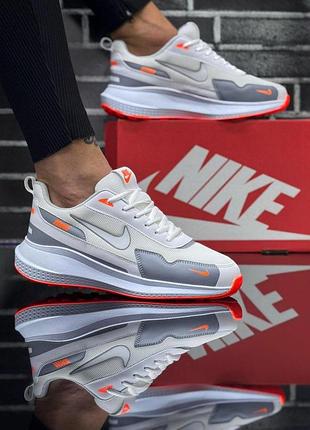 Мужские кроссовки найк nike white gray orange белый серый оранжевый 40 42