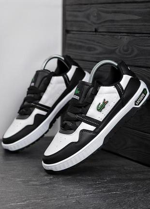Чоловічі кросівки лакоста т-кліп стильні lacoste t-clip 40