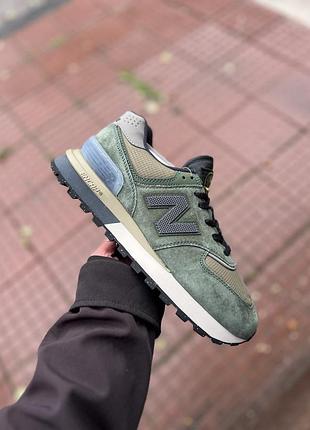 Чоловічі кросівки нью баланс стон айленд new balance 574 stone island dark green 41