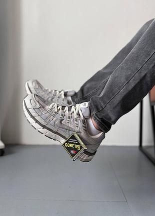 Зимние мужские кроссовки найк водонепроницаемые nike p-6000 gore-tex «grey white’ 41 42