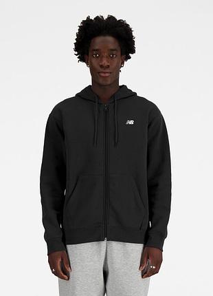 Толстовка чоловіча new balance sport essentials full zip black mj41502bk l mj41502bk s