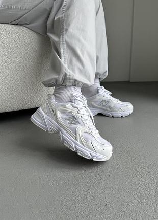 Женские кроссовки нью баланс new balance 530 full white полностью белые 37