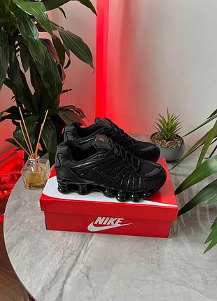Женские кроссовки найк шок стильные nike shox tl triple black 39