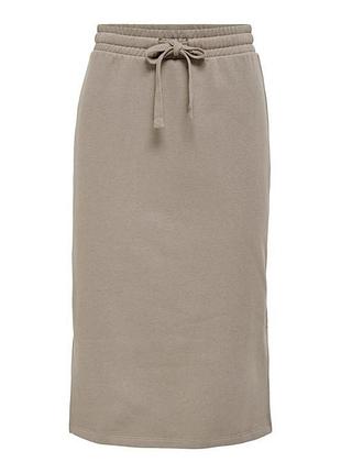 Юбка onlwanted lt calf skirt swt 15244840-atmosphere only xs бежевый 15244840-atmosphere