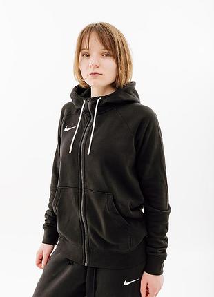 Женская кофта найк оригинал nike flc park20 fz hoodie cw6955-010 s