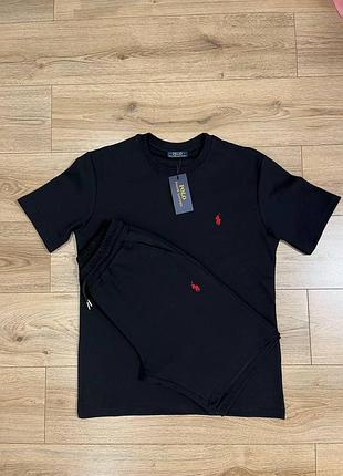 Мужской летний костюм поло футболка шорты стильный polo xxl