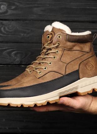 Зимние мужские кроссовки brown коричневый 40 41