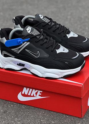 Мужские кроссовки найк nike black white черный белый 40