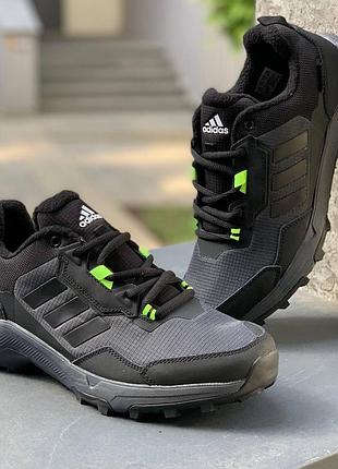 Зимние мужские кроссовки адидас adidas terrex gore-tex водонепроницаемые black чёрный 41