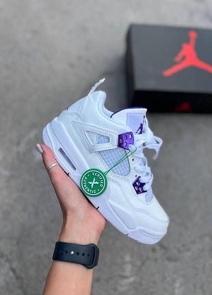 Женские кроссовки найк аир джордан nike air jordan retro 4 purple metallic 38