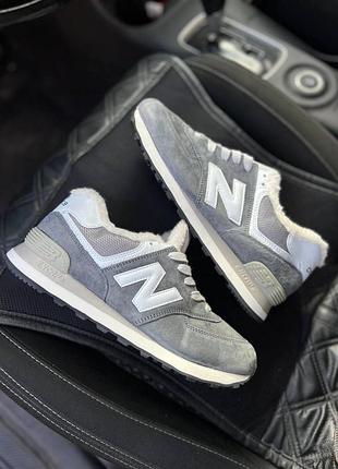 Женские кроссовки стильные нью баланс new balance 574 grey white winter 38