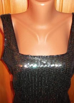 Платье вечернее диско клубное стильное миди паетки зелено черное р. 10 - s - allnight2 фото