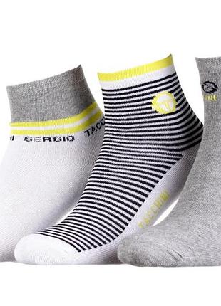 Шкарпетки sergio tacchini 3-pack жовтий, сірий жінки 36-41