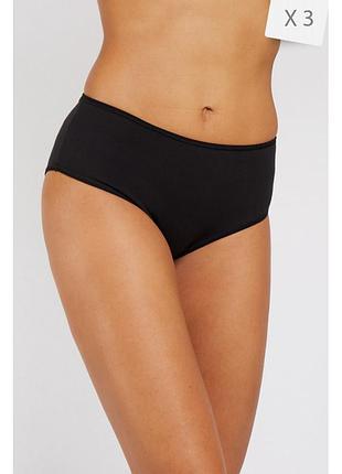 Трусы-слипы kappa slip midi 3p черный женщины s