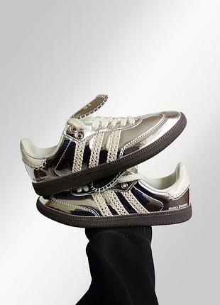 Женские кроссовки адидас самба adidas samba wales bonner silver серебро 36