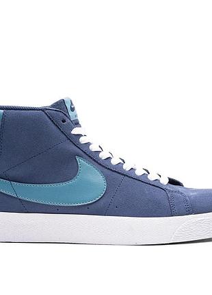 Жіночі кеди найк оригінал nike sb zoom blazer mid blue fd0731-400