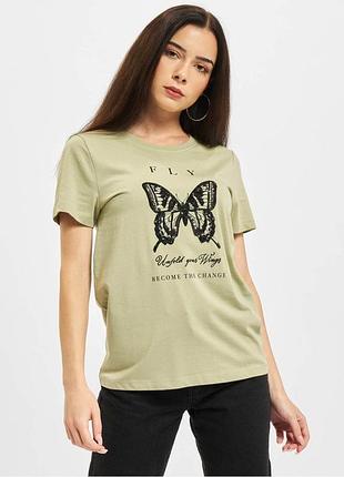 Футболка onlkita life reg s/s butterfly box jrs 15235745-tea-print: fly only m хаки 15235745-tea-print:fly