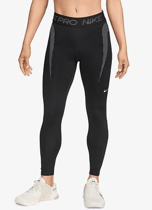 Жіночі лосини найк оригінал nike pro dri-fit mid-rise (hj1219-010) hj1219-010