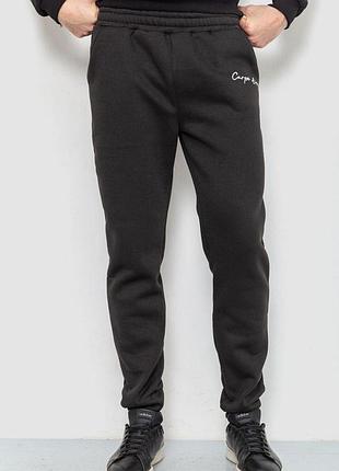 Спорт штаны мужские на флисе, цвет черный, 238r56910