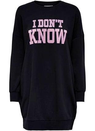 Толстовка onldora life know/nothing l/s box swt 15246770-black-print:know only l чорний 15246770-black-print:know m