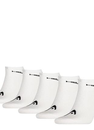 Чоловічі / жіночі шкарпетки хеад оригінал head sneaker 5p unisex білий уні 35-38 781501001-300