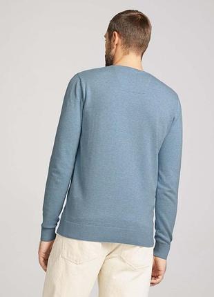 Кофта basic crew neck sweater 1027299xx1021076 tom tailor xxl голубой 1027299x1021076 xxxl 2