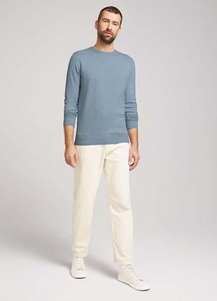 Кофта basic crew neck sweater 1027299xx1021076 tom tailor xxl голубой 1027299x1021076 xxxl 3