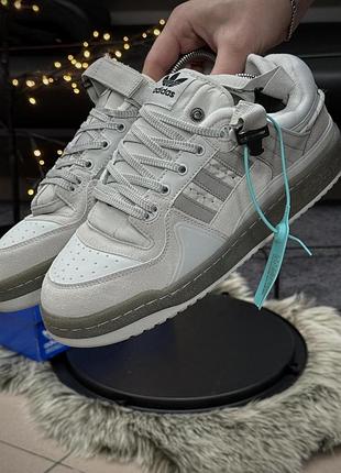 Кроссовки adidas campus x bad bunny адидас кампус бад банни из натуральной замши и кожи серые для мужчин