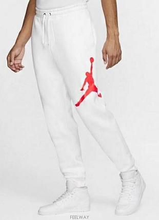 Штани jumpman logo fleece pant nike bq8646-100 (оригінал) bq8646-100