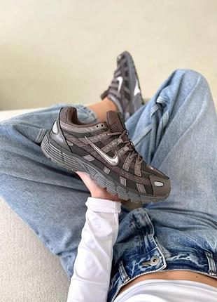 Кроссовки спортивные nike p-6000 найк п-6000 коричневые для женщин легкие и стильные