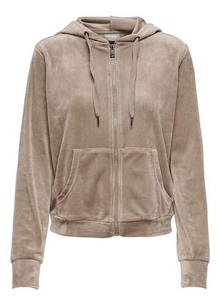 Худі onlrebel l/s zip hood swt 15241328-taupe gray only xs бежевий 15241328-taupe gray