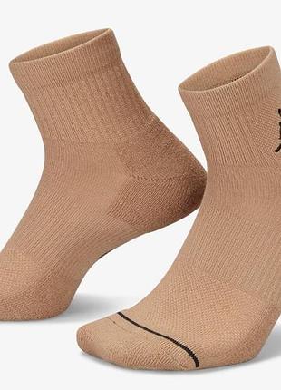 Носки nike u j ed cush poly ankle 3pr 144 бежевый, коричневый, фиолетовый уни 38-42 dx9655-905