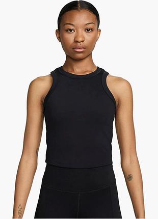 Жіноча майка найк оригінал nike one fitted black fn2806-010 (оригінал) fn2806-010